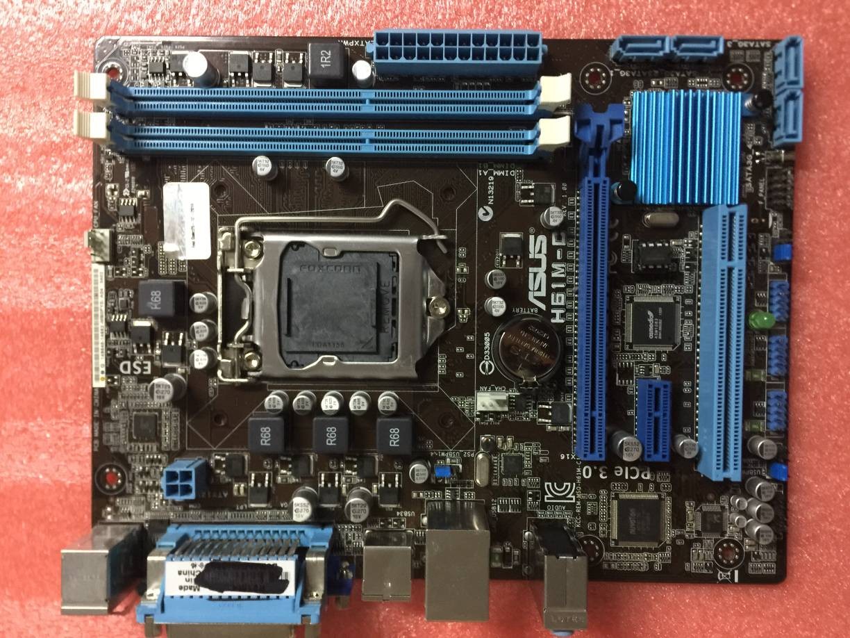 ASUS H61M-C Motherboard LGA1155 Intel H61 DDR3 VGA COM LPT With I/O Shield